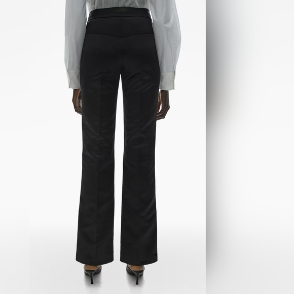 Helmut Lang Tux Satin Pant in Black - Picture 4 of 16